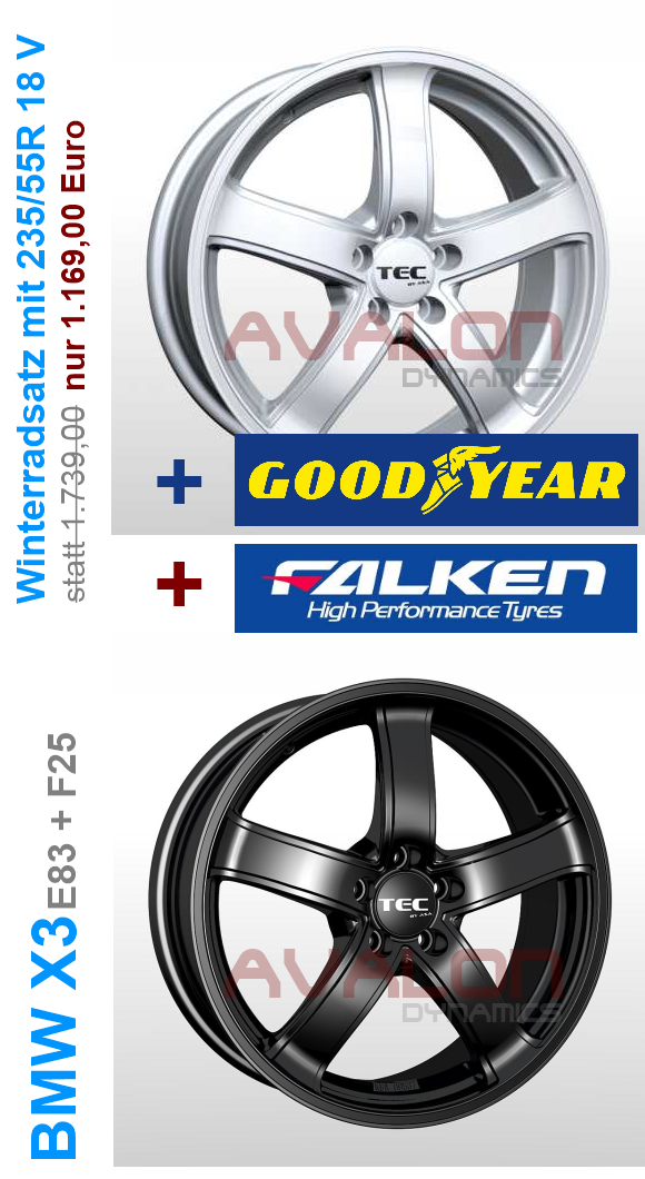 BMw x3 Winterkomplettradsatz; bmw x3 Winterradsatz